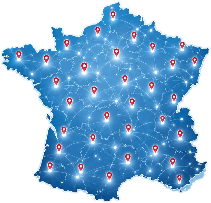 Carte de France : TTR Constructions intervient partout en France métropolitaine